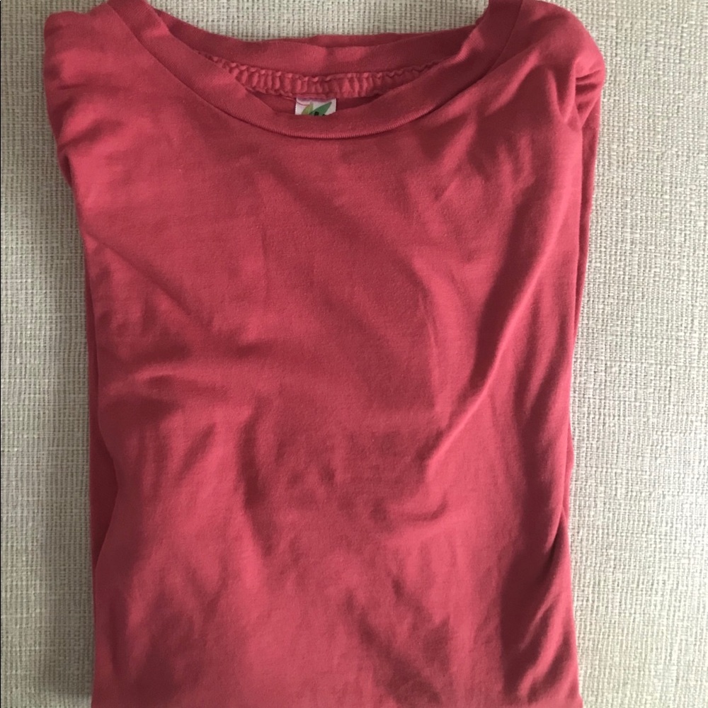 Faded Red Bamboo Organic Cotton T Medium